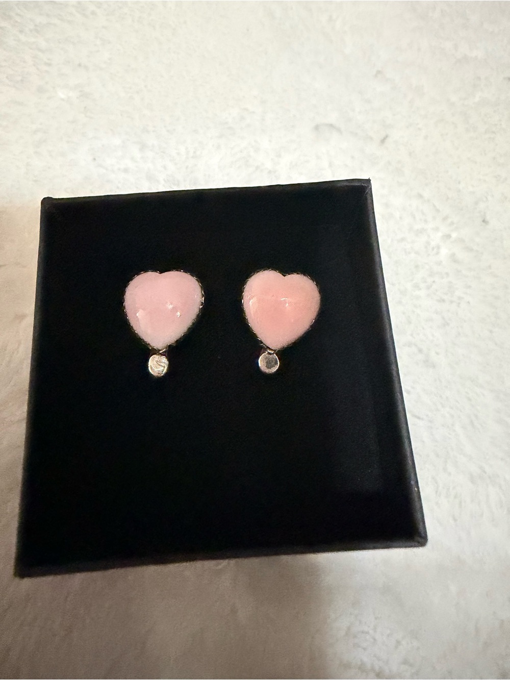 Sterling Silver Pink Conch  Heart  Stud Earrings - Women Jewelry